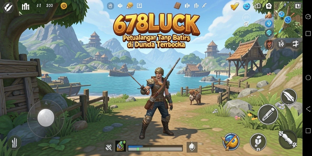 Tangkapan layar gameplay 678LUCK yang menampilkan dunia terbuka yang luas.