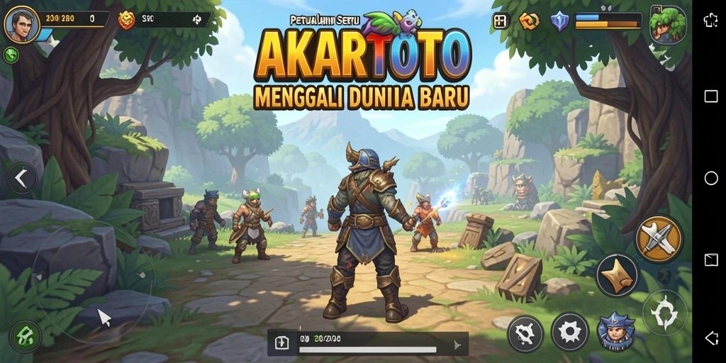 Tampilan gameplay AKARTOTO dengan petualangan seru yang menanti.
