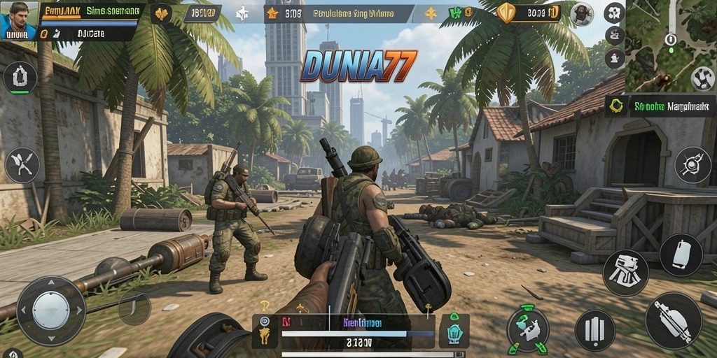 Screenshot DUNIA77 menunjukkan gameplay yang seru dan interaktif.