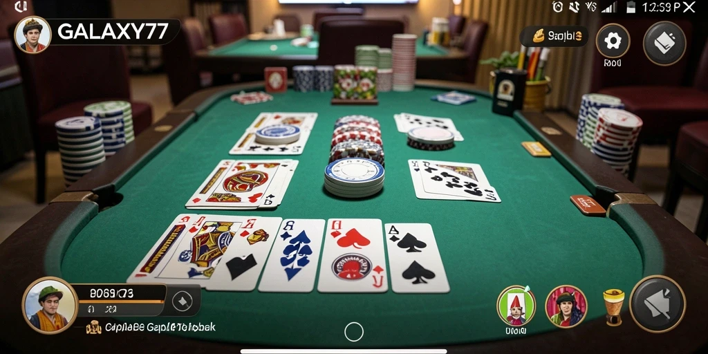 Tampilan menarik dari gameplay Gaple yang menegangkan.