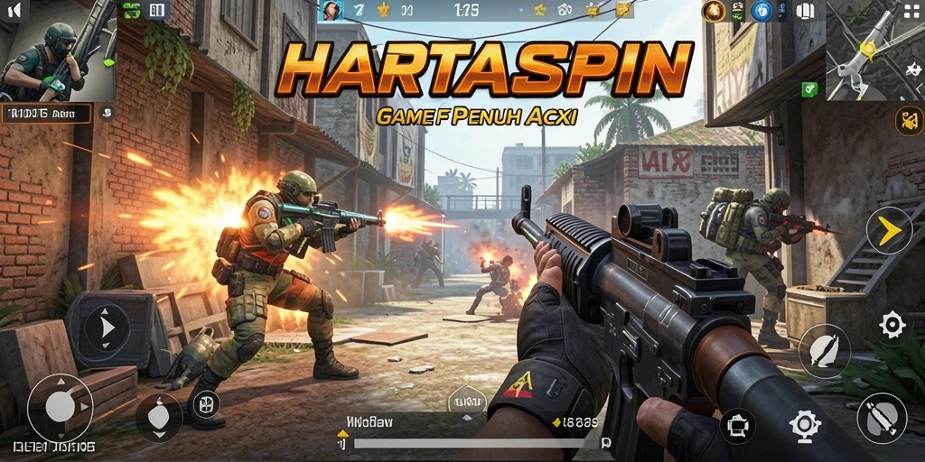 Tampilan mendebarkan dari HARTASPIN saat beraksi di pertempuran FPS.