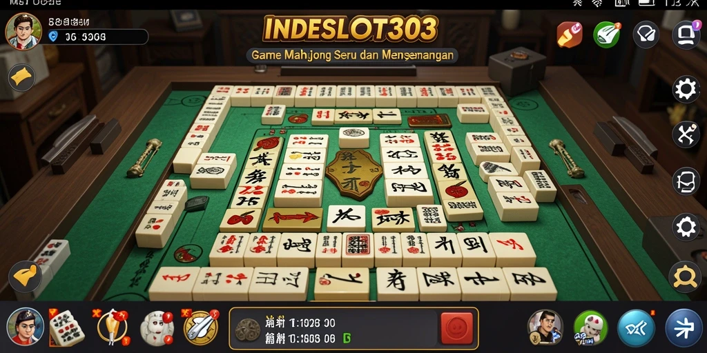 Tampilan gameplay menarik dari INDESLOT303, memperlihatkan strategi Mahjong yang seru.