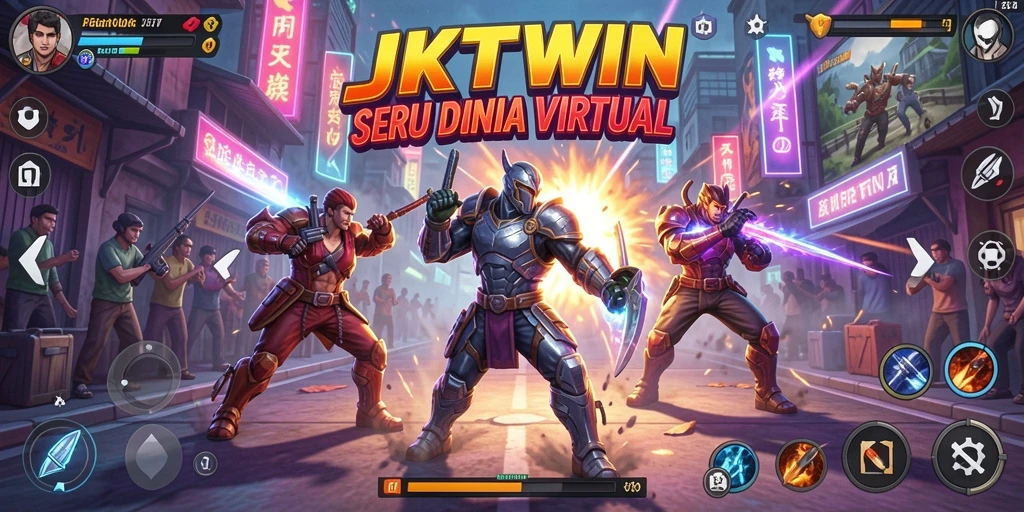 Tampilan pertarungan seru dalam JKTWIN dengan grafis memukau