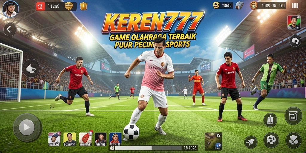 Tampilan gameplay KEREN777 dengan aksi olahraga yang mendebarkan.