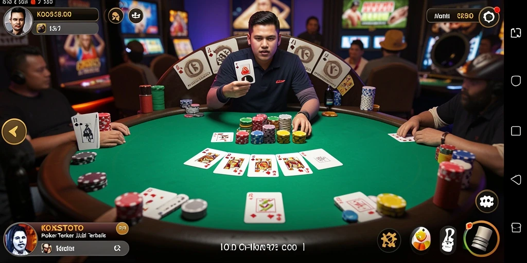 Tampilan menarik dari gameplay Poker di KOSTOTO.