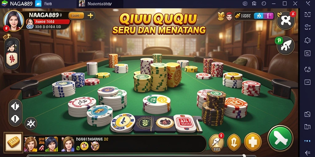 Screeshot gameplay NAGA889 menampilkan momen seru saat bermain QiuQiu.