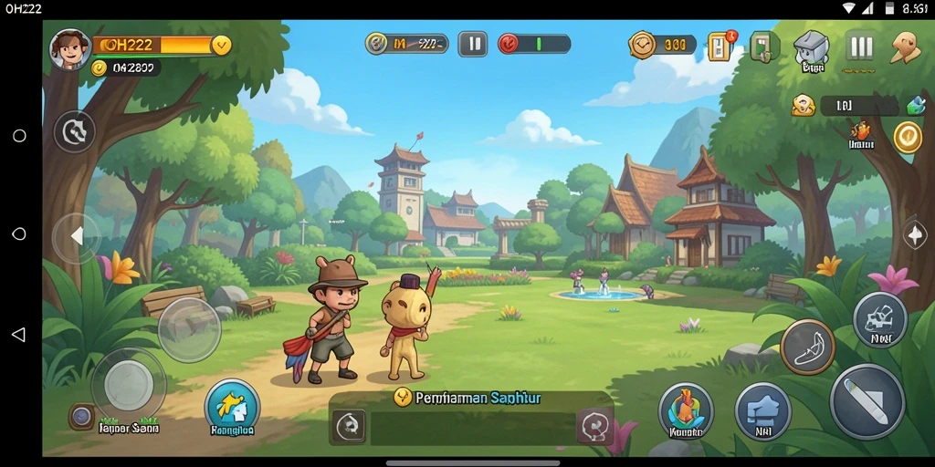 Screenshot utama OH222 menampilkan gameplay yang menghibur dan menantang.