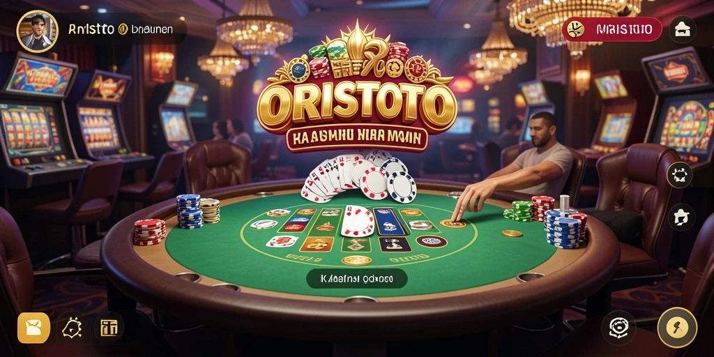 Tangkapan layar gameplay ORISTOTO menampilkan suasana Kasino yang mengasyikkan.